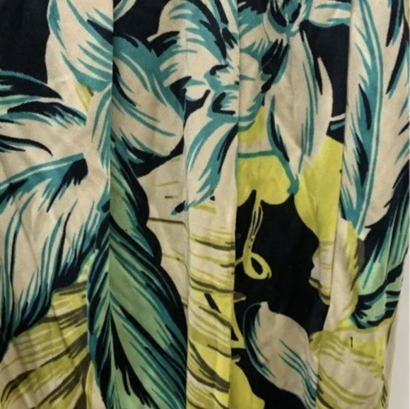 Banana Republic Women's Yellow Green & Black Tropicana Pants SizeL NWT MSRP $242 - Picture 5 of 6